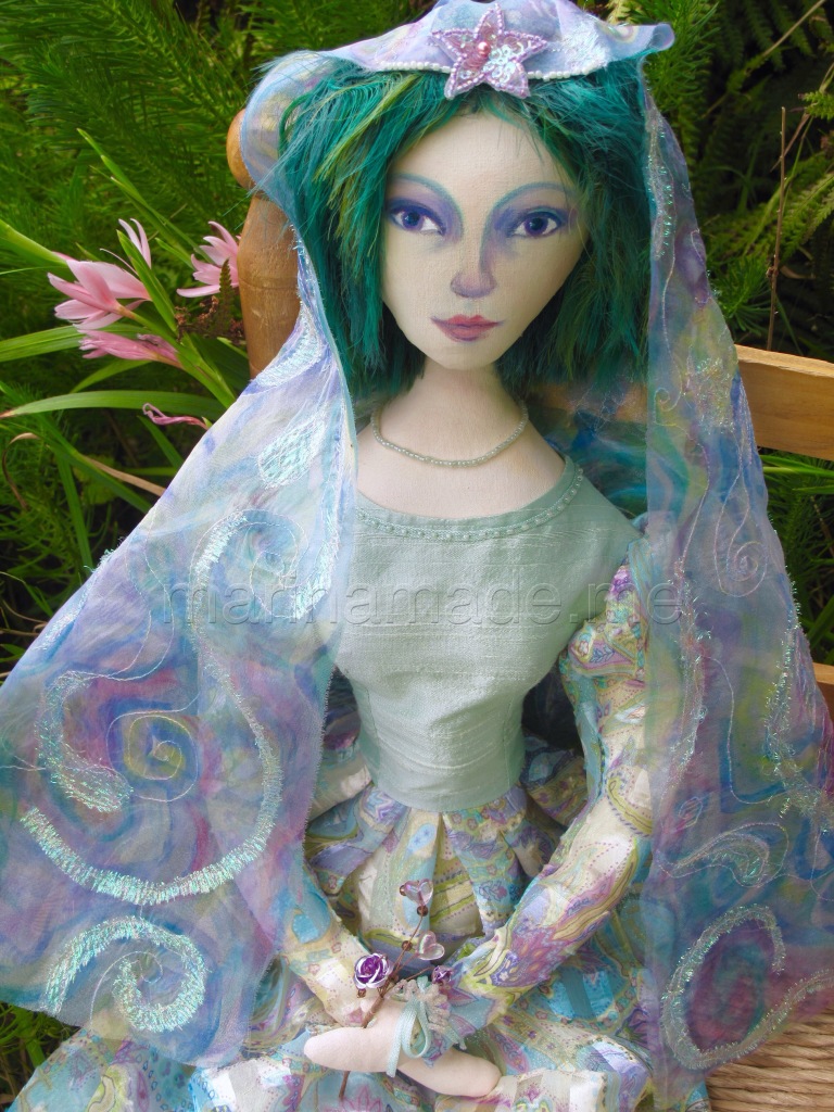 Art Muse doll by Marina Elphick. Art doll inspired by muses, individually hand made by UK artist Marina Elphick.