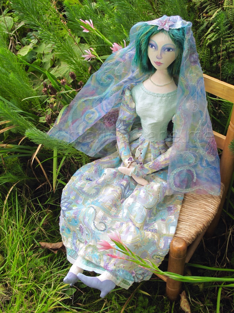 Art Muse doll by Marina Elphick. Art doll inspired by muses, individually hand made by UK artist Marina Elphick.