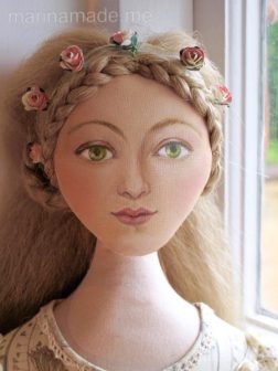 Marina's muses, individually hand made creations. Marina's muses are inspired by artists models, individually hand made using fine cotton lawns and silks. Art Muses, art-dolls inspired by artist's paintings, by Marina Elphick