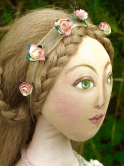 Marina's muses, individually hand made creations. Marina's muses are inspired by artists models, individually hand made using fine cotton lawns and silks.Art Muses, art-dolls inspired by artist's paintings, by Marina Elphick.