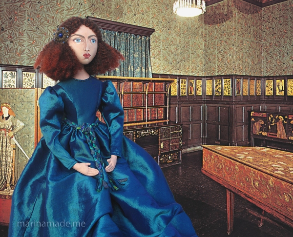Rossetti's muse Jane Morris, Art muse by Marina Elphick.