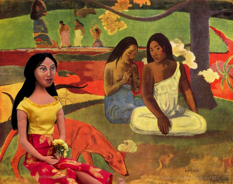 Teha'amana, gauguin's muse and Tahitian wife, art muse by Marina Elphick .