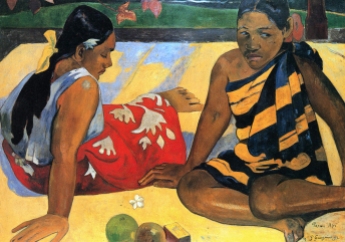 "Parau Api", Two women of Tahiti 1892 Paul Gauguin