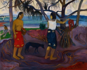 "I Raro te Oviri" or under the Pandanus, Paul Gauguin 1891