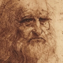 Self portrait in pen and ink by Leonardo da Vinci 1514.