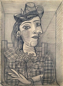 Drawing of Dora Maar 1938, by Picasso.