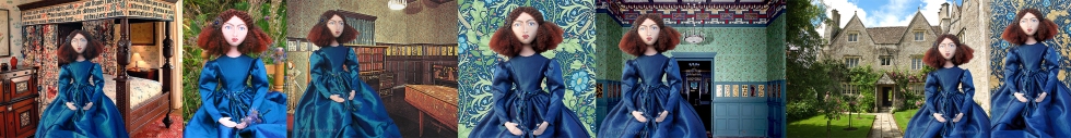 Wife of William Morris and lover of D.G. Rossetti, Jane Morris is re-interpreted in soft sculpted form by Marina Elphick. Unique handmade Art muses, original art works by Marina Elphick.