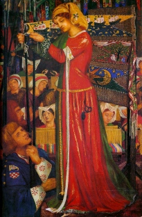 Before the Battle by Rossetti 1858