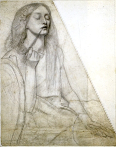 Dante Gabriel Rossetti, Study of Elizabeth Siddal as Delia.