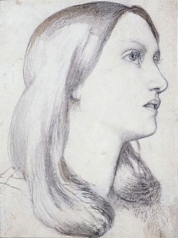 Drawing of Elizabeth Siddal, by Dante Gabriel Rossetti.