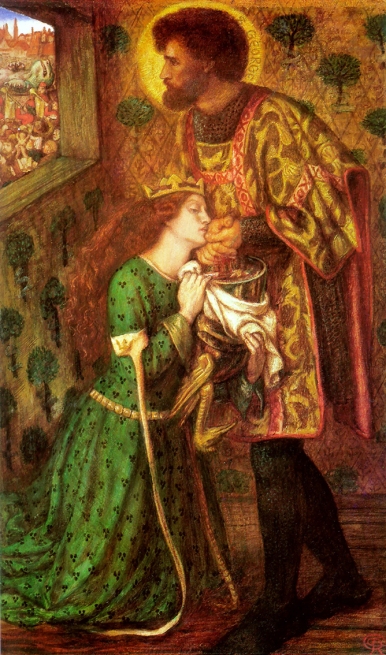 Elizabeth Siddal as princess Sabra, in Rossetti's "Saint george and the princess sabra". Lizzie modelled for Princess Sabra, only days before taking an overdose of laudanum.