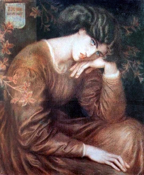 Reverie by Dante Rossetti, model Jane Morris 1868