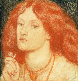 Portrait of Lizzie Siddal, by Rossetti, 1860.