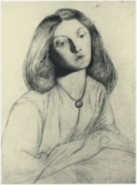 Sketch of Lizzie Siddal by Rossetti.