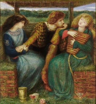 The Merciless Lady, Rossetti, 1865.