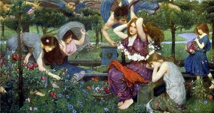 Flora and the Zephyrs 1897, John William Waterhouse.