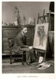 John William Waterhouse in his studio, by Ralph Winwood Robinson 1900.