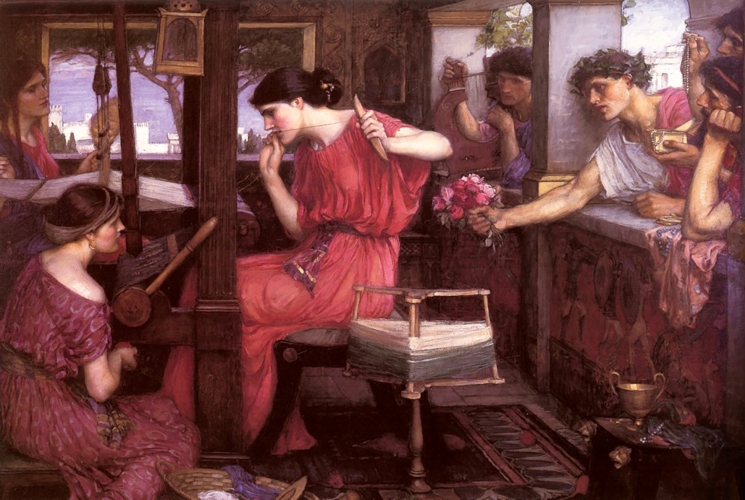 "Penelope and the Suitors", J.W. Waterhouse 1912.