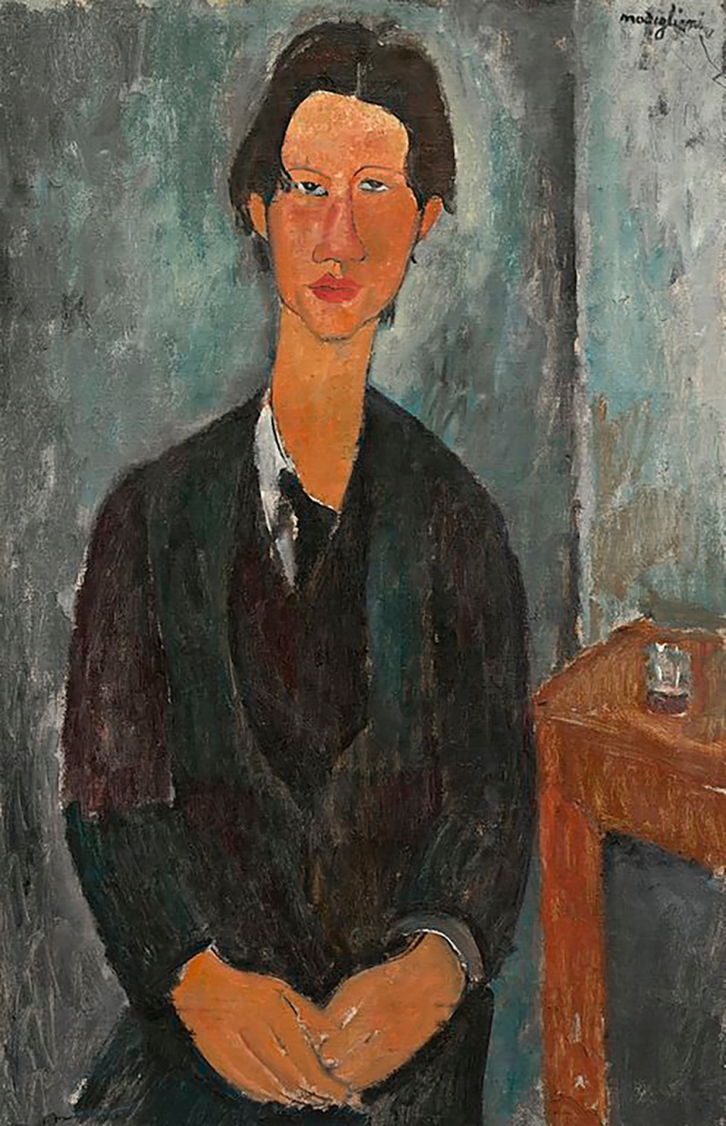 Portrait of his friend and fellow artist, Chaim Soutine, 1917, by Modigliani.