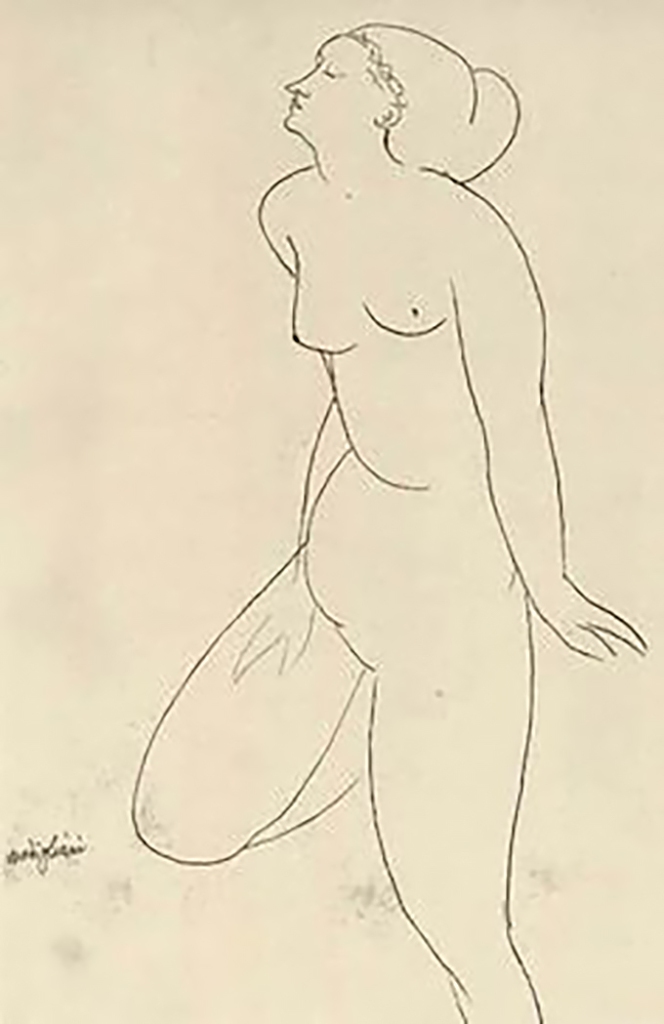 Life drawing, Modigliani. Jeanne Hébuterne was Modigliani's tragic muse and lover.