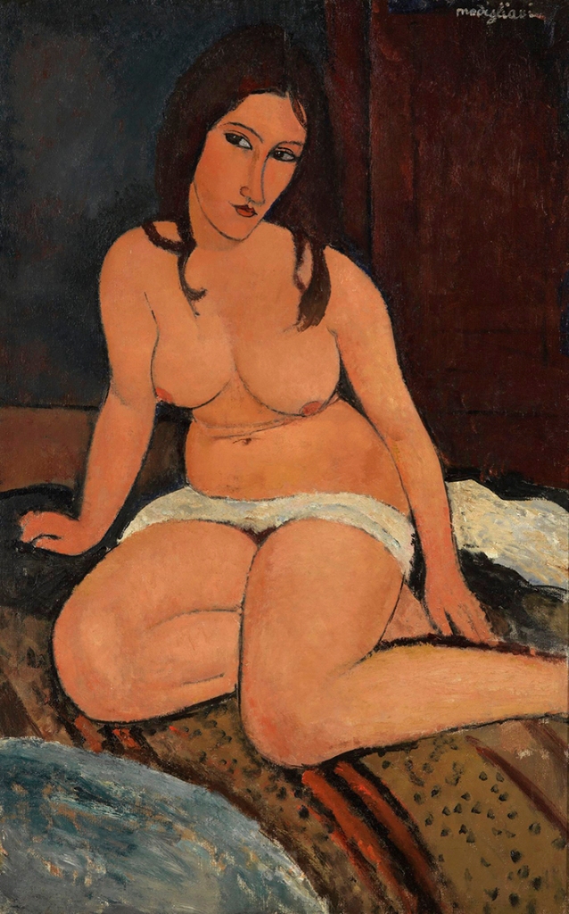 Seated Nude, 1917 by Amedeo Modigliani.