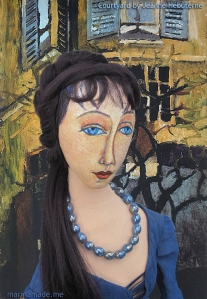 Jeanne Hébuterne was Modigliani's muse and lover, dying tragically young at 21. Jeanne was a talented artist in her own right, yet her life was too short for her creativity to mature. Muse made by Marina Elphick.