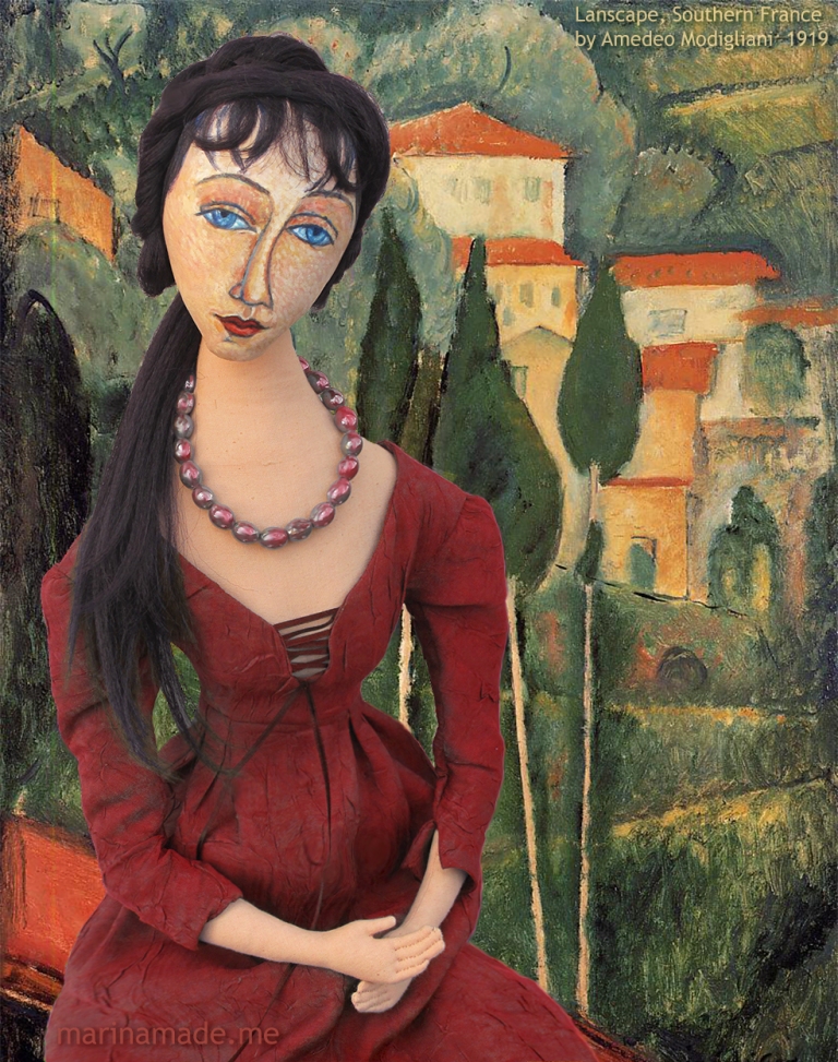 Jeanne Hébuterne was Modigliani's muse and lover, dying tragically young at 21. Jeanne was a talented artist in her own right, yet her life was too short for her creativity to mature. Muse made by Marina Elphick.