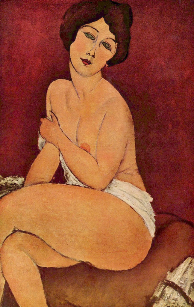 Nude Sitting On a Divan, by Modigliani