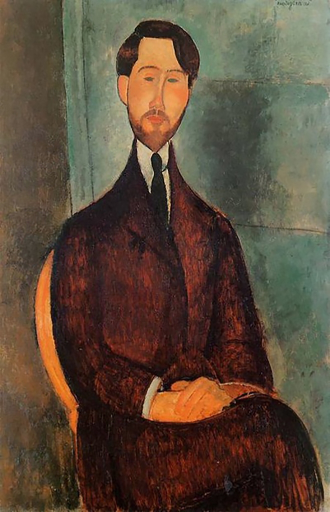 Portrait of Leopold Zborowski 1917, Modigliani.