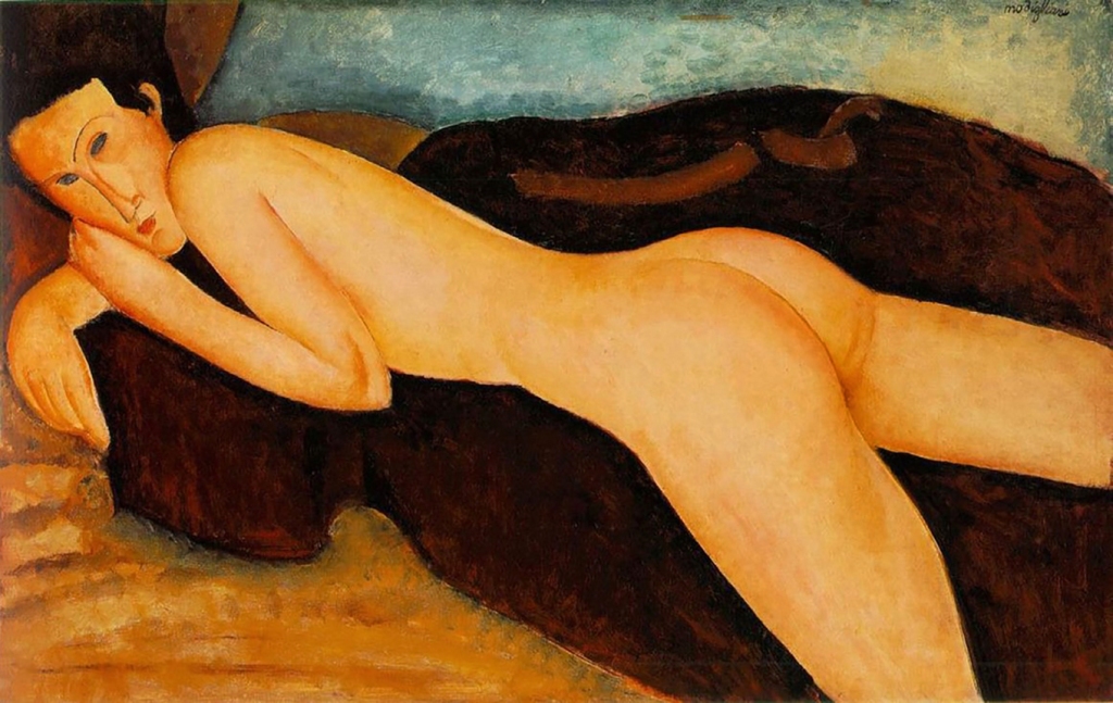 Reclining Nude from the Back by Amedeo Modigliani, 1917.