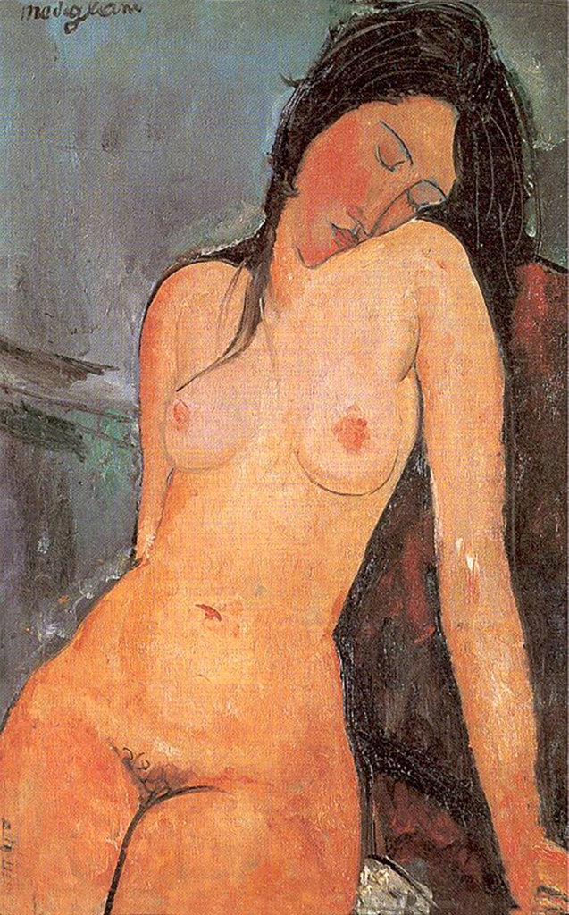 Seated nude 1916, by Amedeo Modigliani.