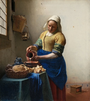 The Milkmaid by Johannes Vermeer, c 1658-1661.