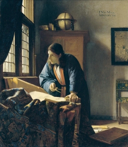 The Geographer, painted by Johannes Vermeer, 1669