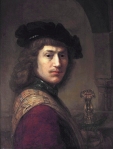 Tronie of a young man in a red jacket, by Leendert van Beijeren, 1629-40.