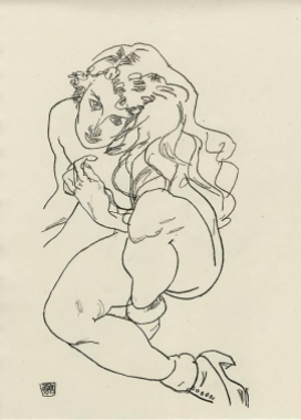 Egon Schiele, Crouching Woman, 1918.