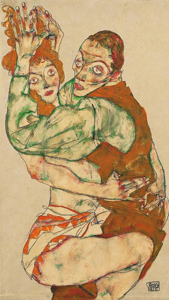 Egon Schiele 'Sexual' act 1915. I believe this woman to be Wally Neuzil.