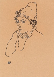 Egon Schiele's Head of a woman 1918.