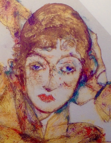 Wally detail from 'Woman in orange stockings'.