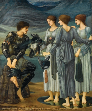 Perseus and The Sea Nymphs (the arming of perseus) 1877, Edward Burne-Jones.