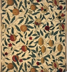 William Morris design, Pomegranate and Lemon wallpaper, produced by Morris & Co.Georgiana Burne-Jones