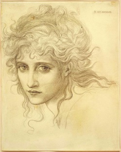 Pencil portrait of Maria Zambaco by Edward Burne-Jones.