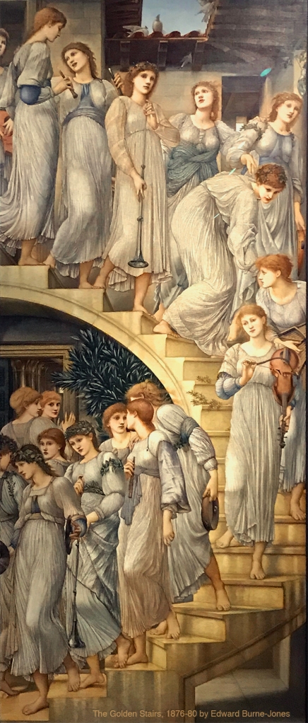 "The Golden Stairs" 1876-80 by Edward Burne-Jones. Georgiana Burne-Jones muse designed, sculpted, modelled and painted by Marina Elphick.