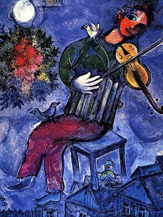'Blue Violinist' by Marc Chagall, 1947.