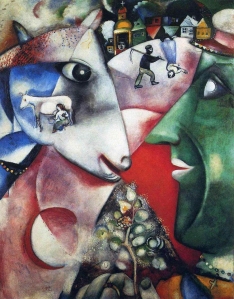 'I and the Village' 1911 by Marc Chagall.