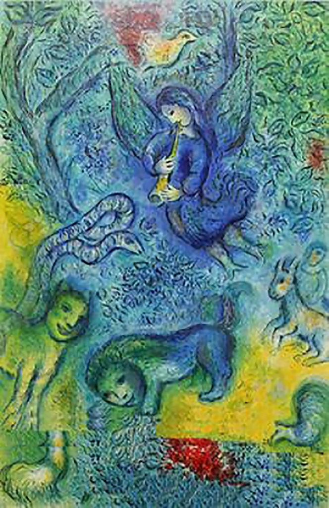 La flûte Enchantée (The Magic Flute), 1967 ,by Marc Chagall.