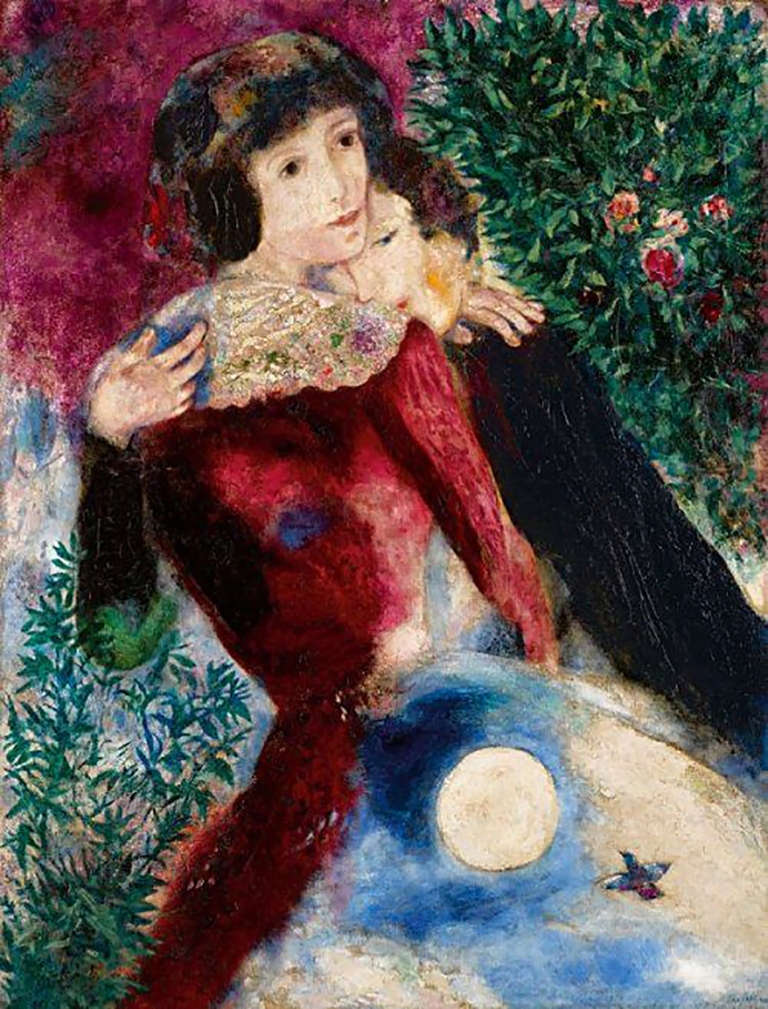 Les Amoureux (Lovers), 1928, Marc Chagall.
