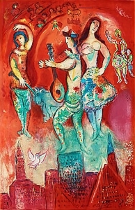 Carmen, Lithograph bynMarc Chagall, 1966.