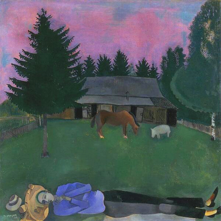 Marc Chagall, 'The Poet Reclining' 1915.