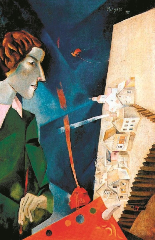 Self portrait with palette, Marc Chagall 1917