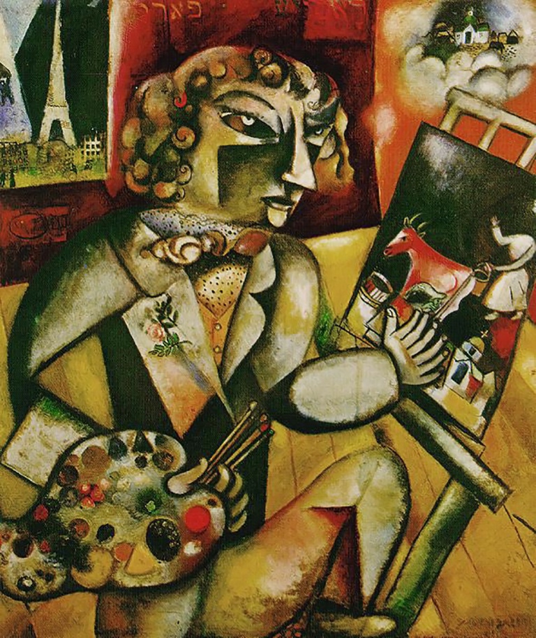 Self Portrait with Seven Fingers, 1913 Marc Chagall.